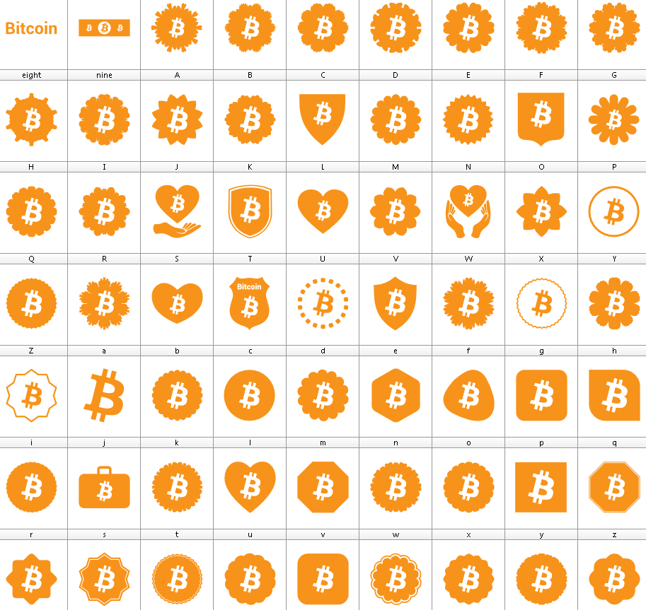 Font Bitcoin Color